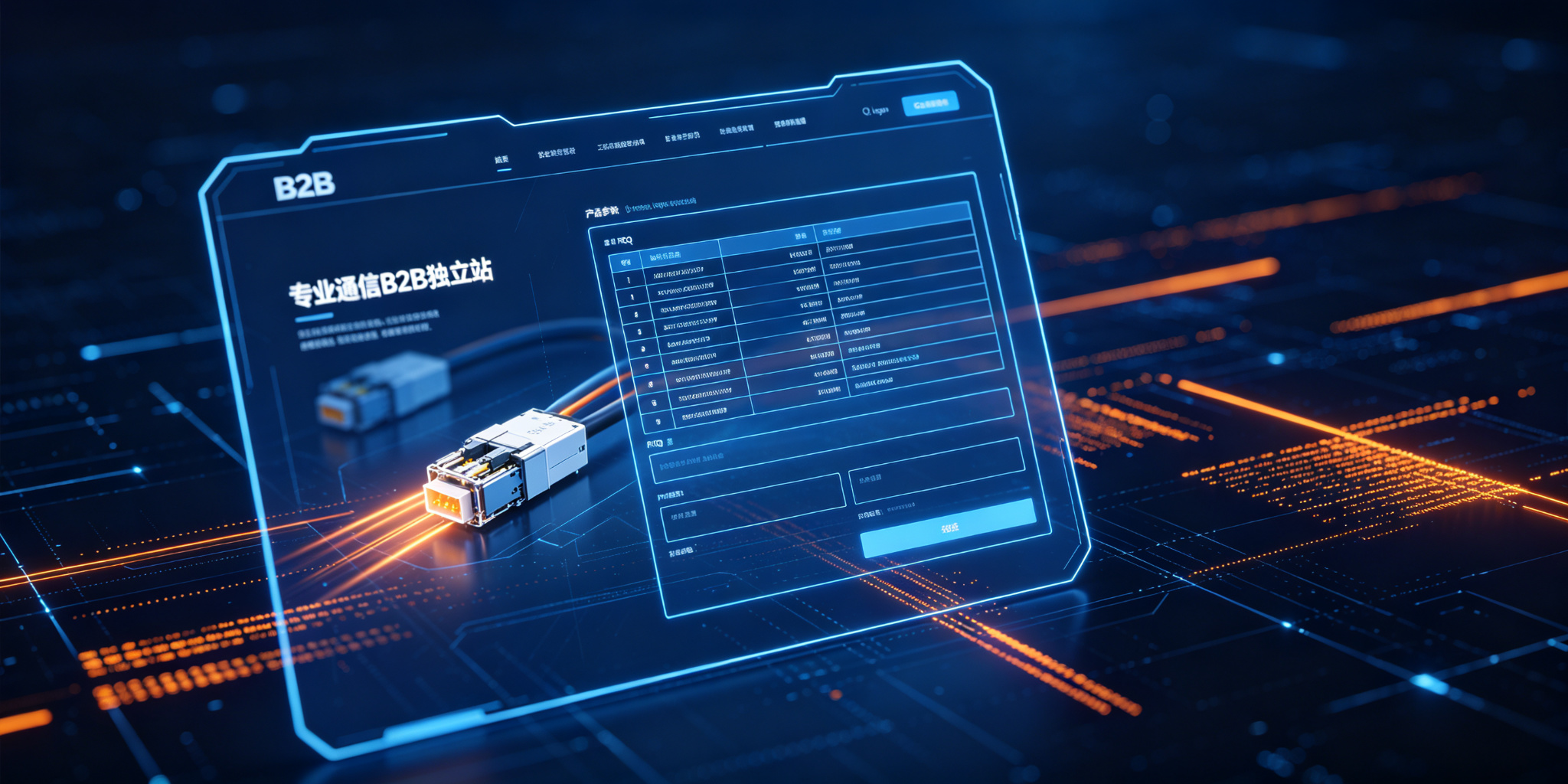 光通信B2B独立站与消费电子站对比主题